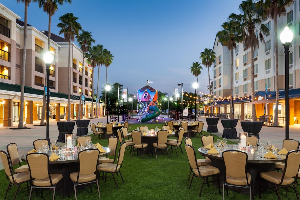 Outdoor banquet area