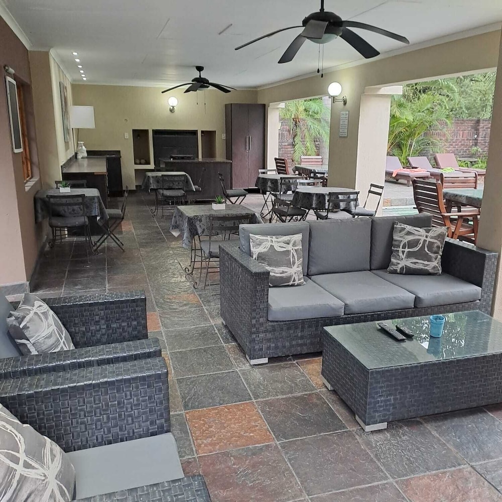 Outdoor banquet area