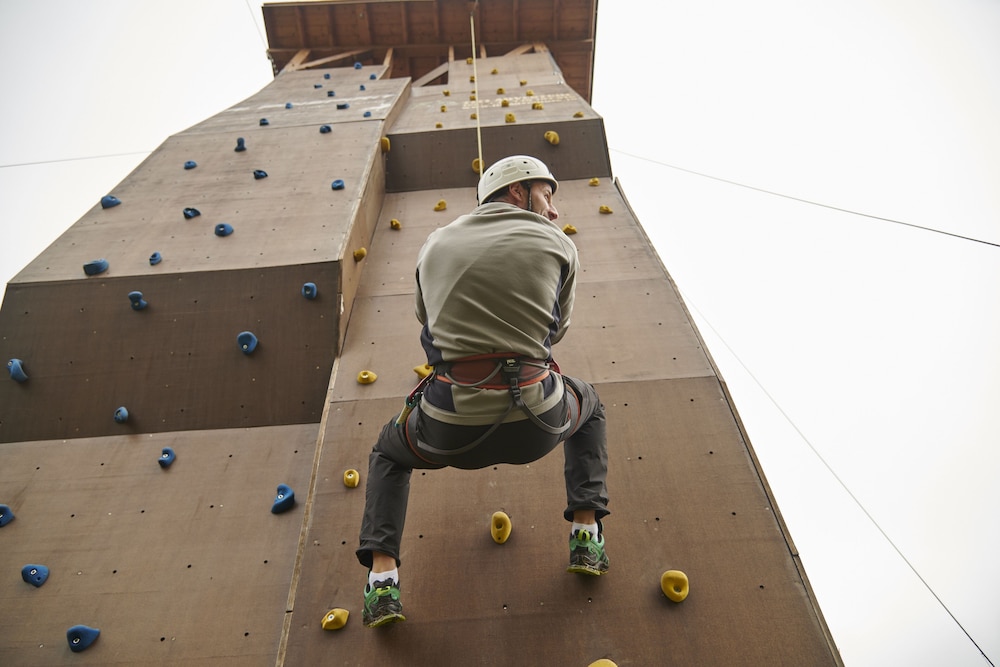 Outdoor rock climbing