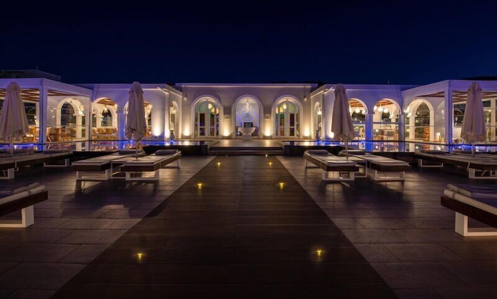 Outdoor banquet area