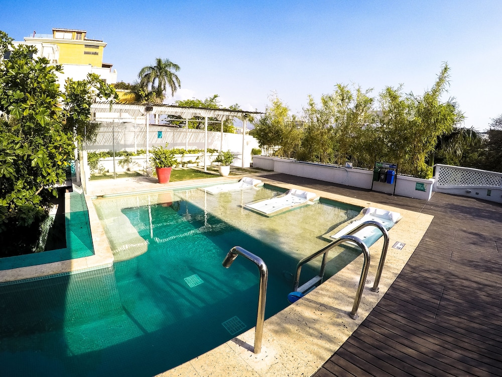 Outdoor banquet area