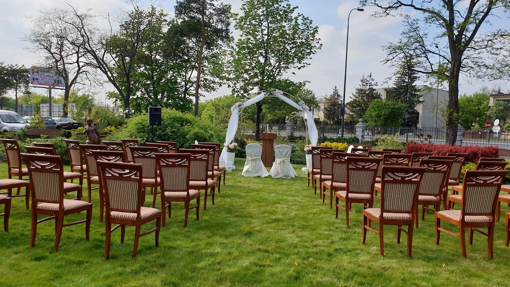 Outdoor wedding area