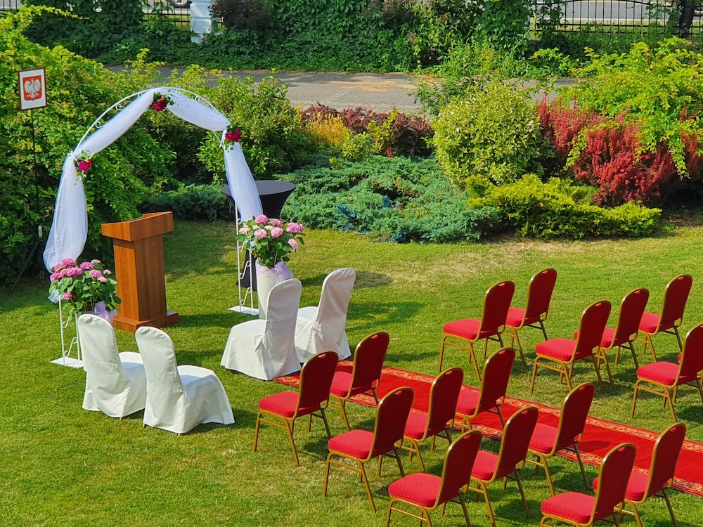 Outdoor wedding area