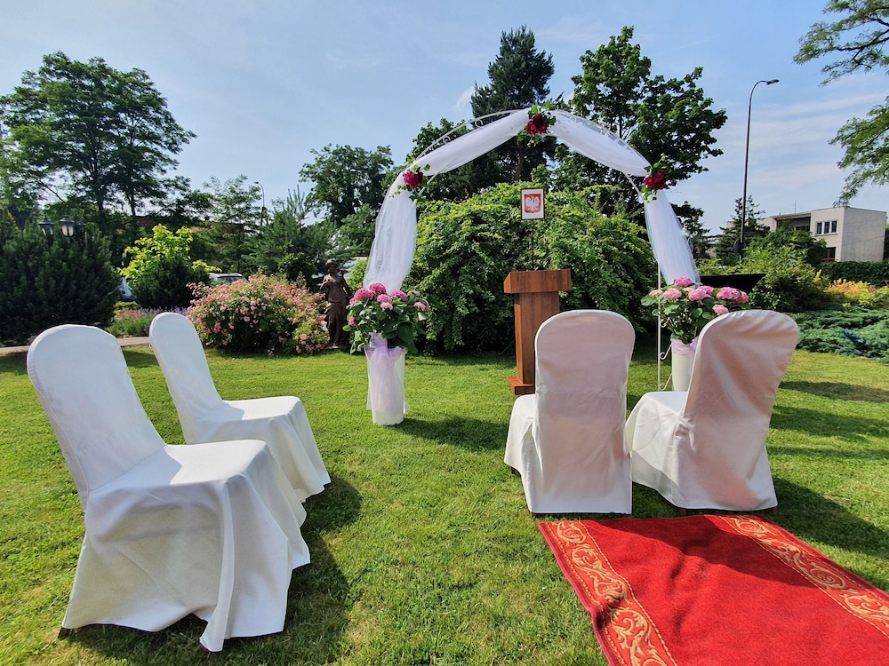 Outdoor wedding area