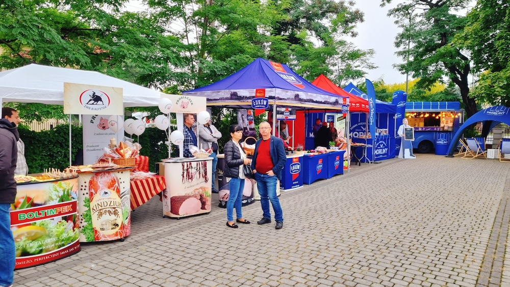 Outdoor banquet area
