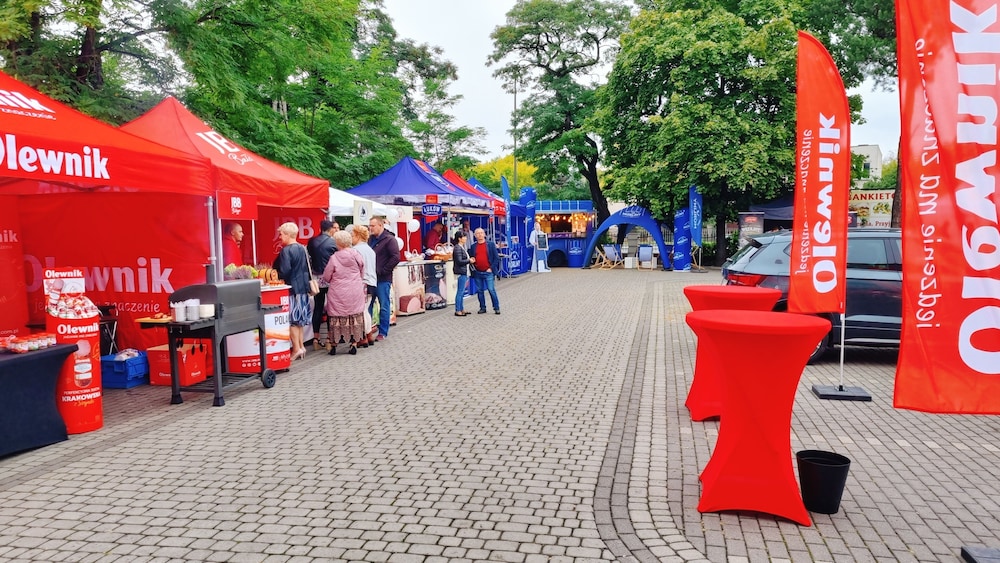 Outdoor banquet area