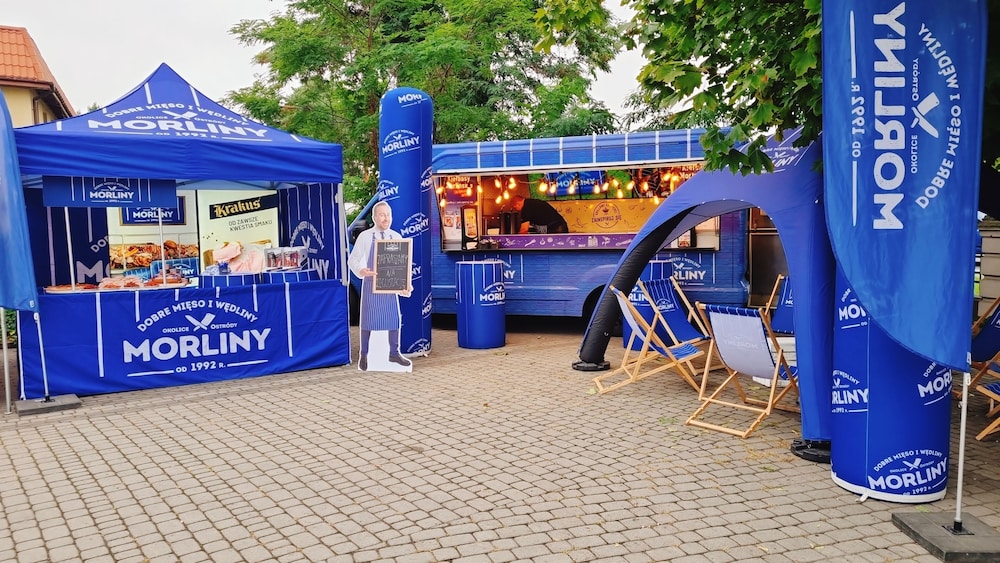 Outdoor banquet area
