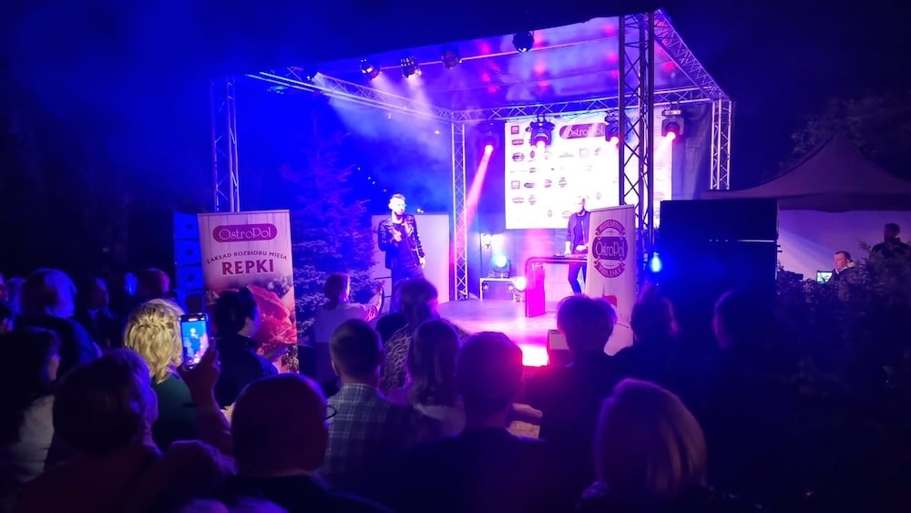 Outdoor banquet area