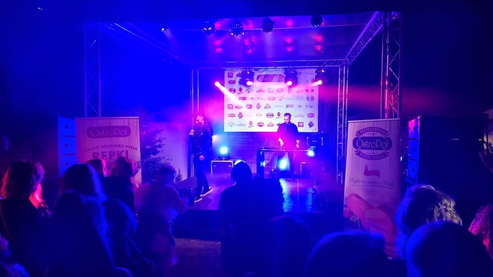 Outdoor banquet area