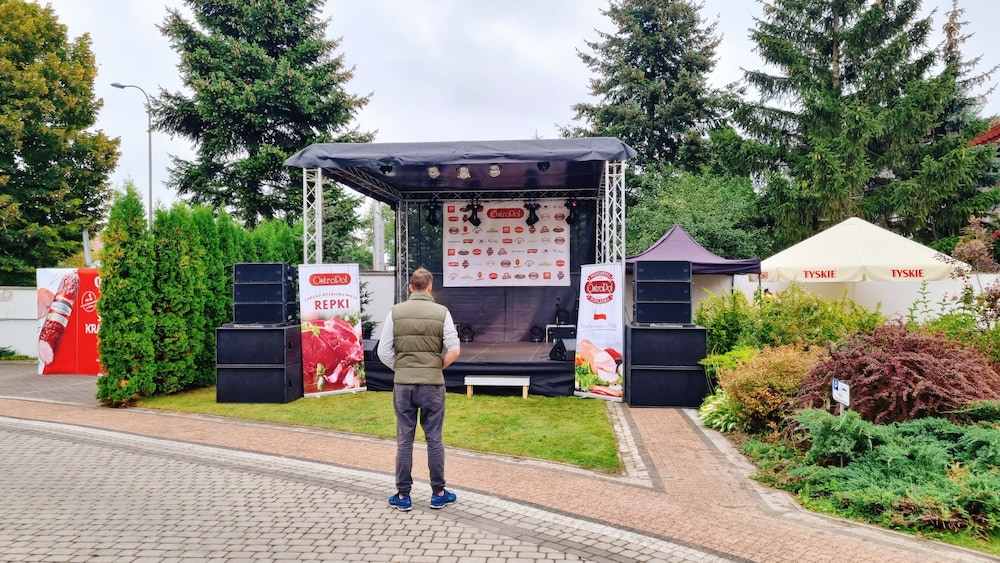 Outdoor banquet area