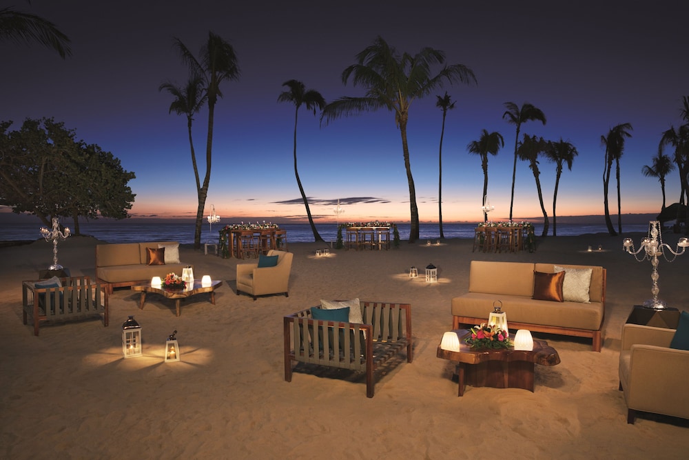 Outdoor banquet area