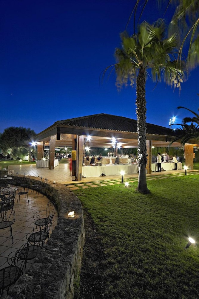 Outdoor banquet area