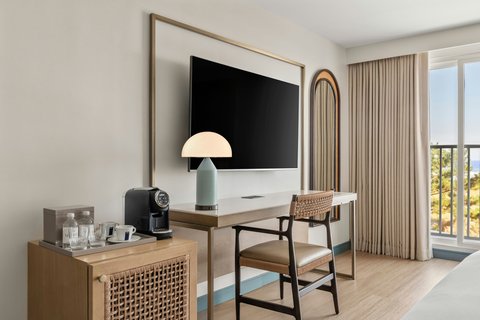 King Room Desk, TV and Coffee Area