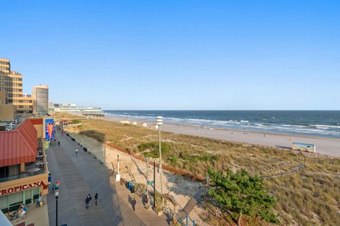 View of Boardwalk and Beach from Balcony