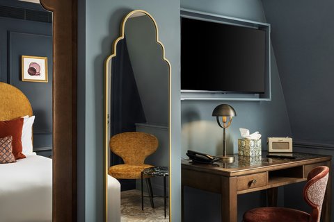 Cosy room blue and dressing table