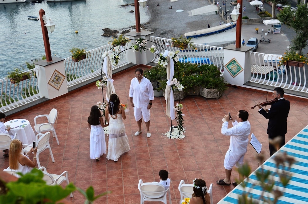 Outdoor wedding area