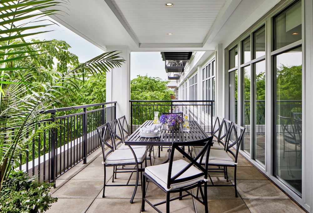 Outdoor banquet area