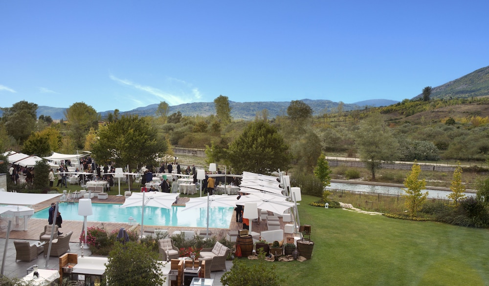 Outdoor banquet area