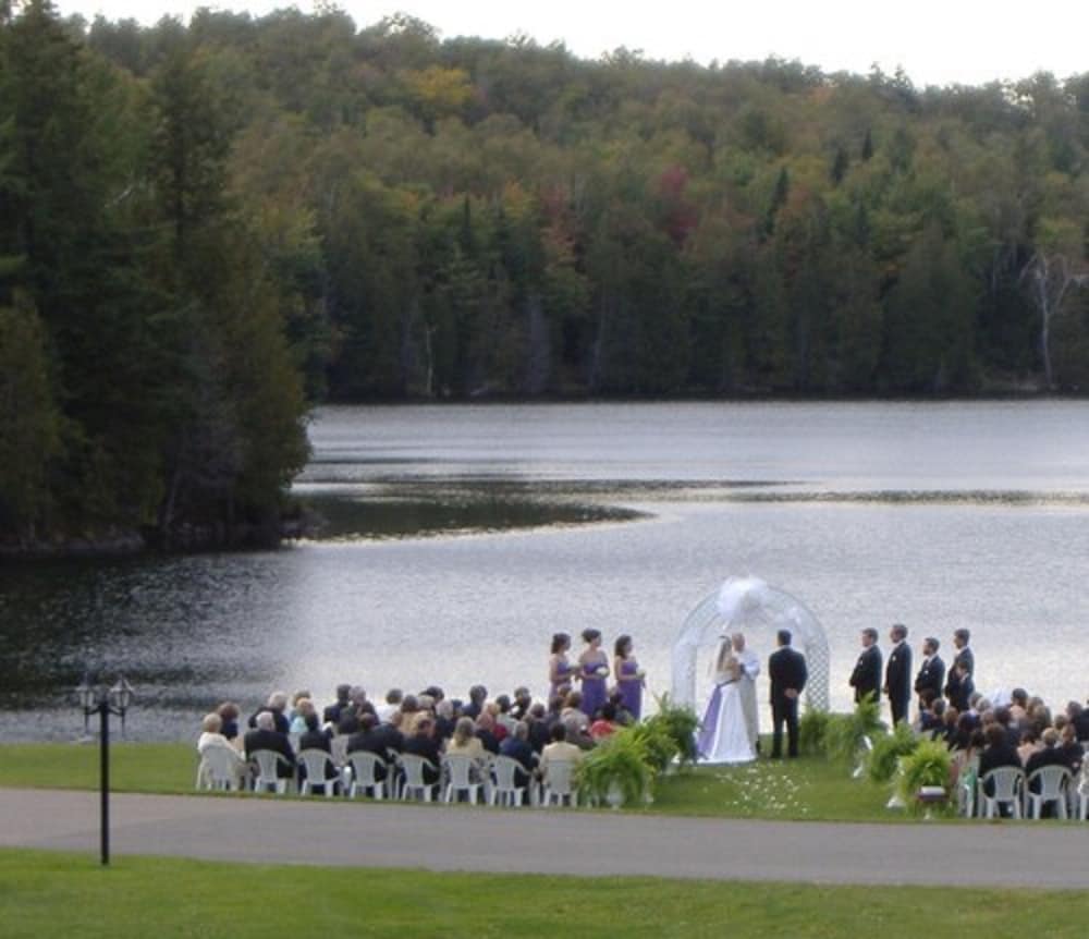 Outdoor wedding area