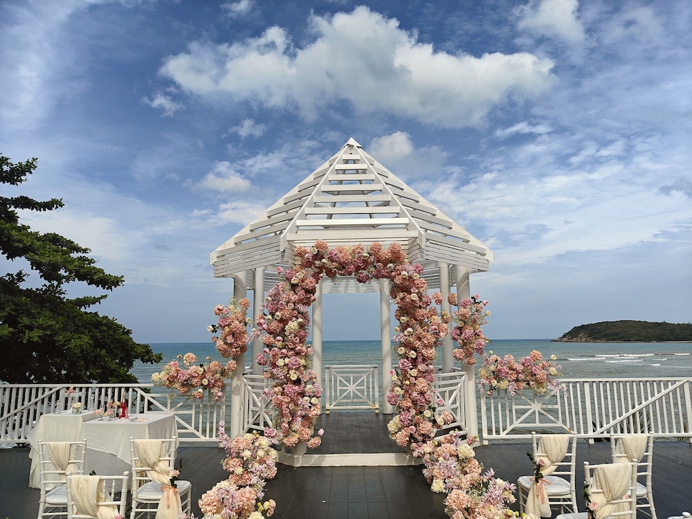 Outdoor wedding area