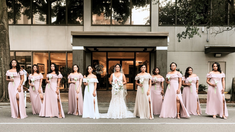 Outdoor wedding area