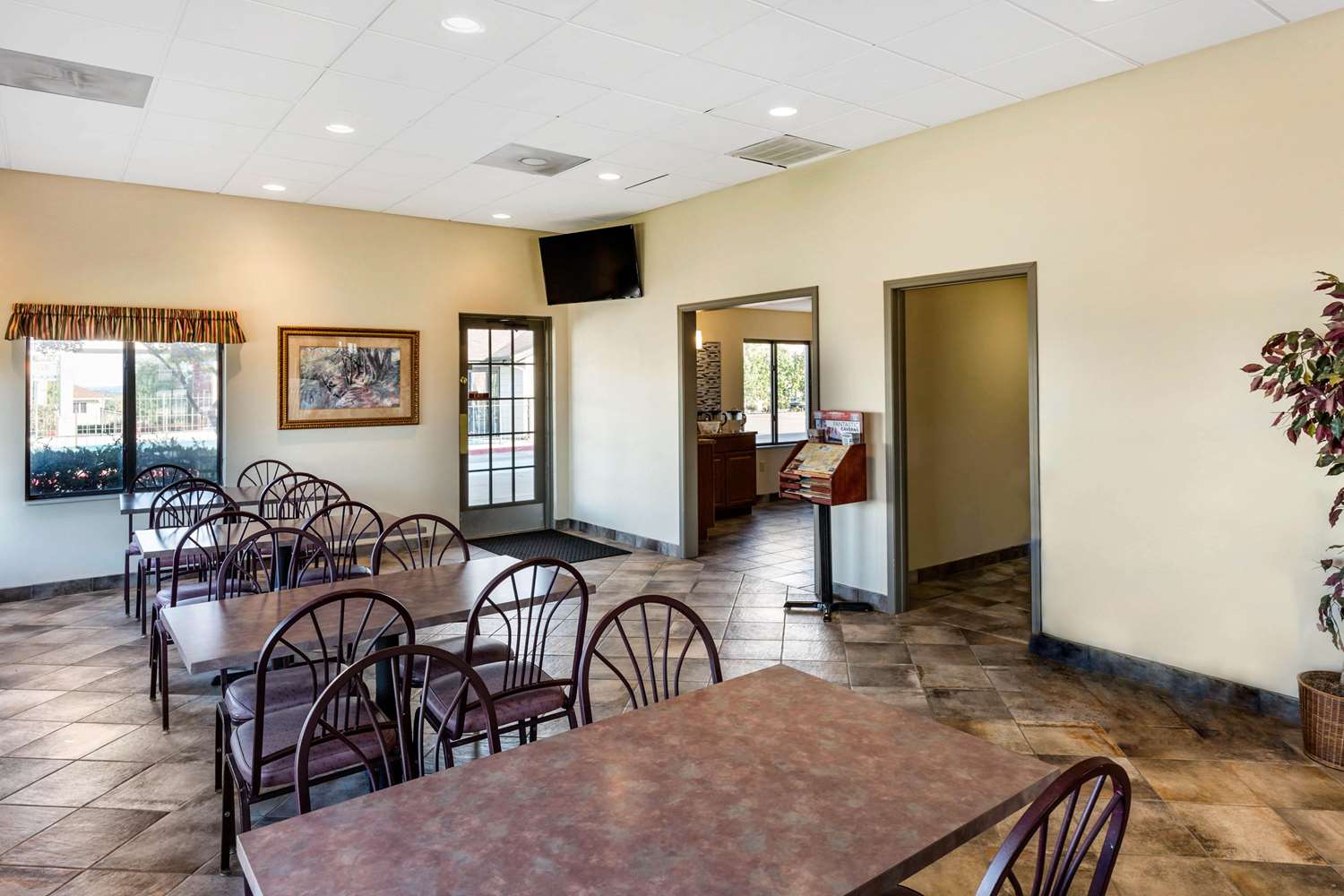 Enjoy breakfast in this seating area