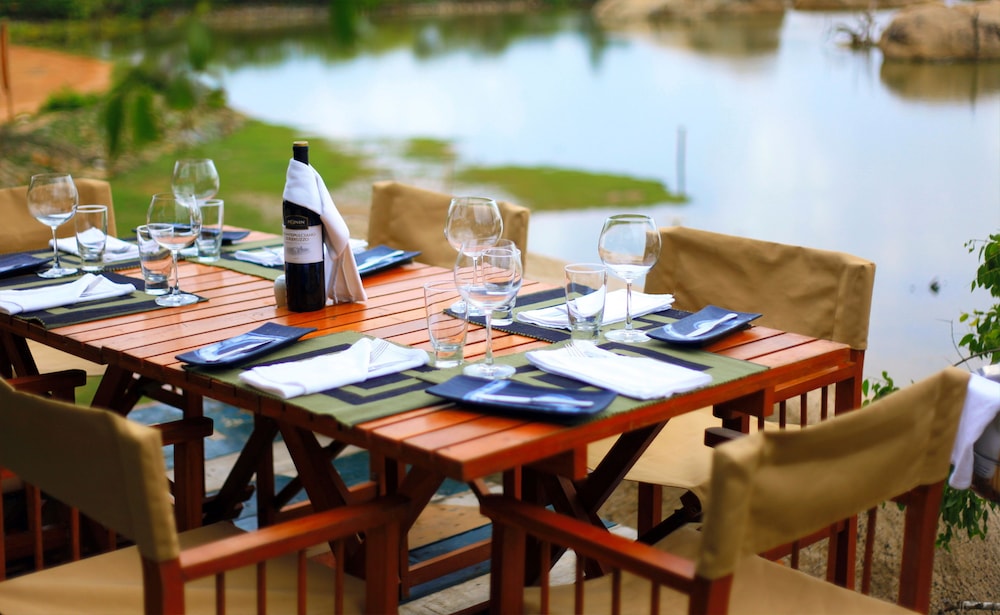Outdoor banquet area