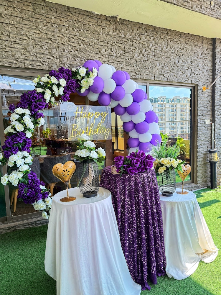 Outdoor wedding area