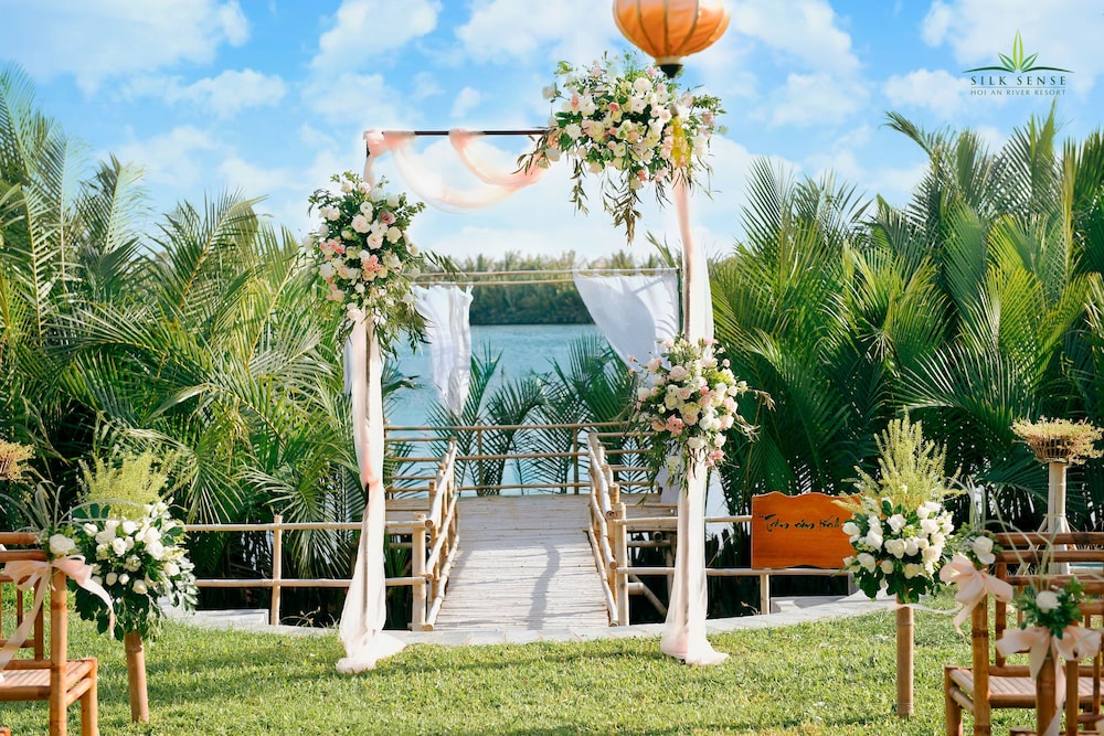 Outdoor wedding area