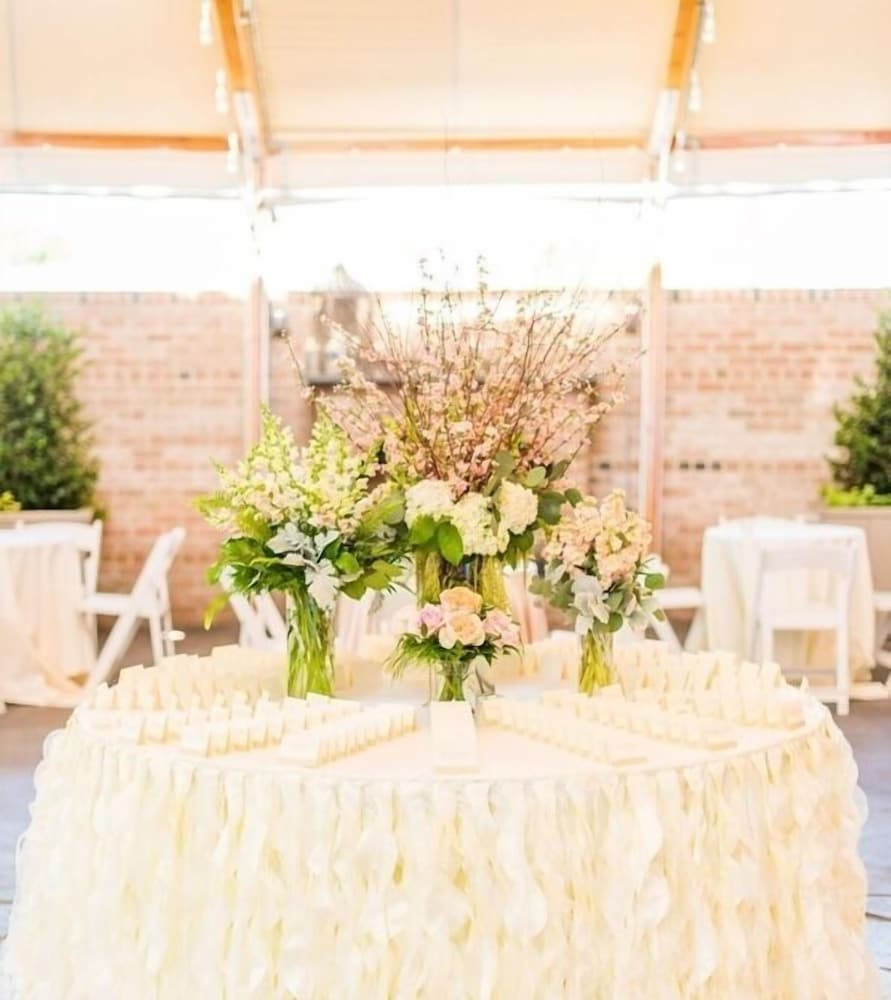 Outdoor wedding area
