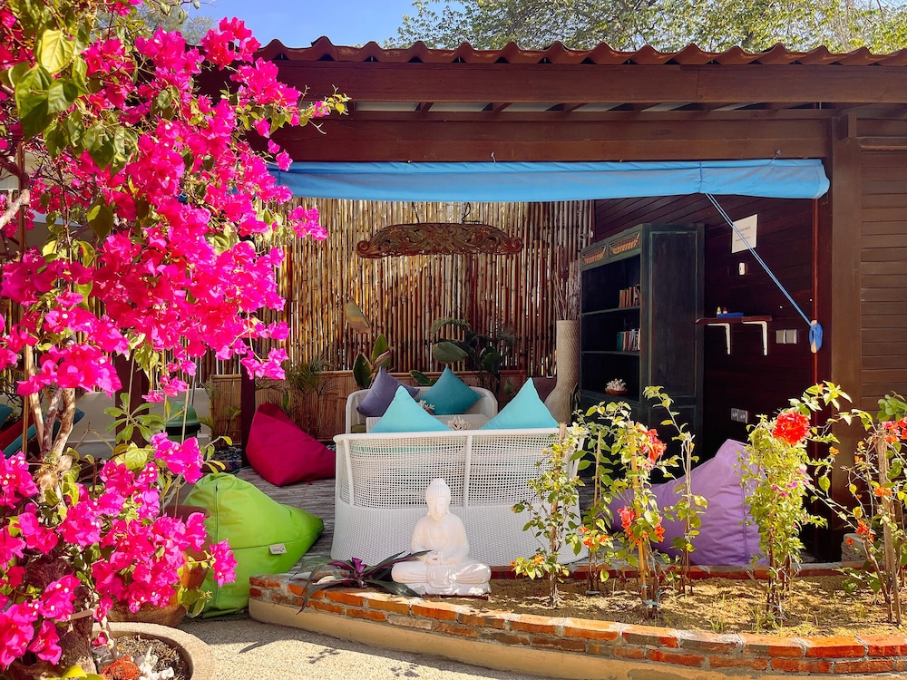 Outdoor banquet area