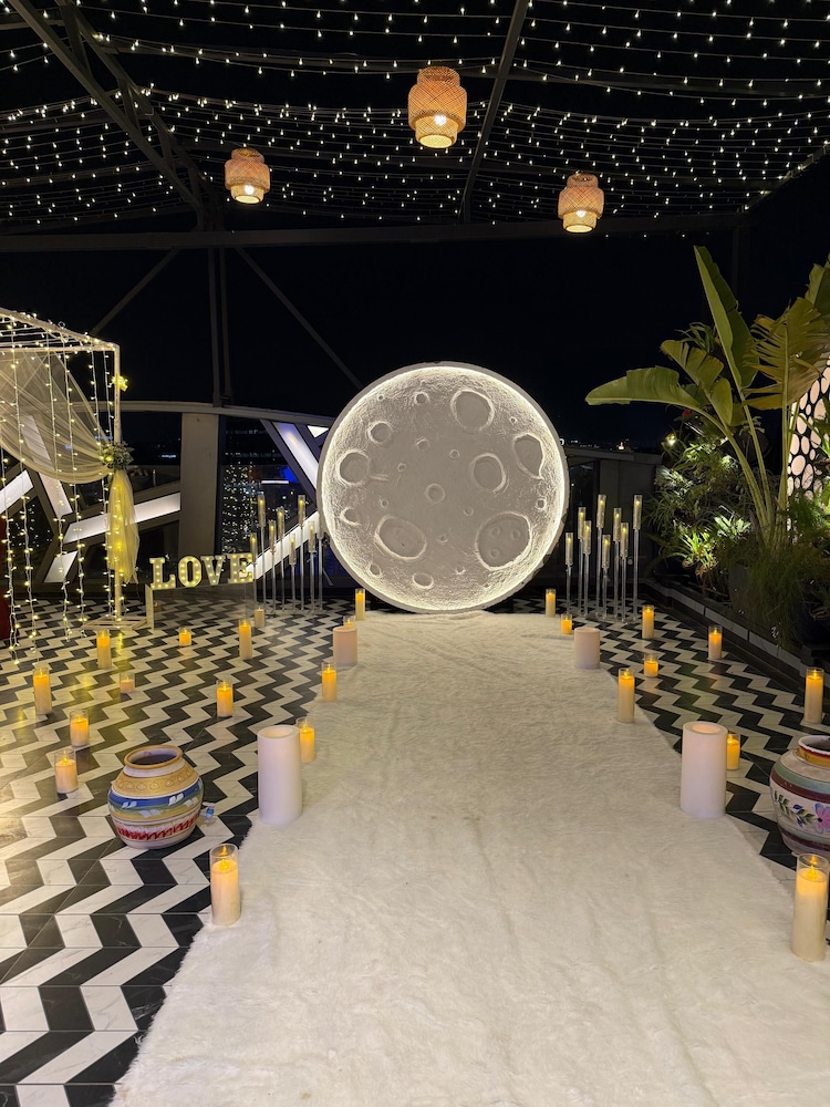 Outdoor banquet area