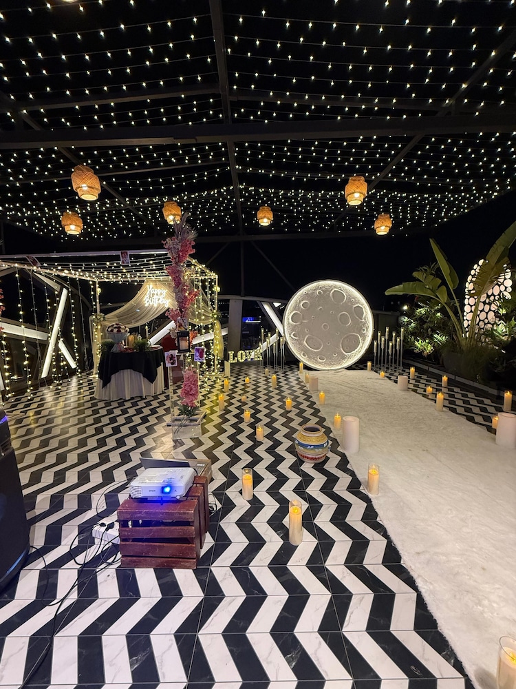 Outdoor banquet area