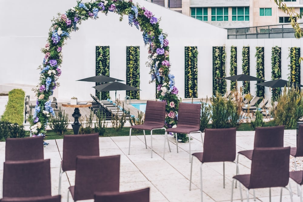 Outdoor wedding area