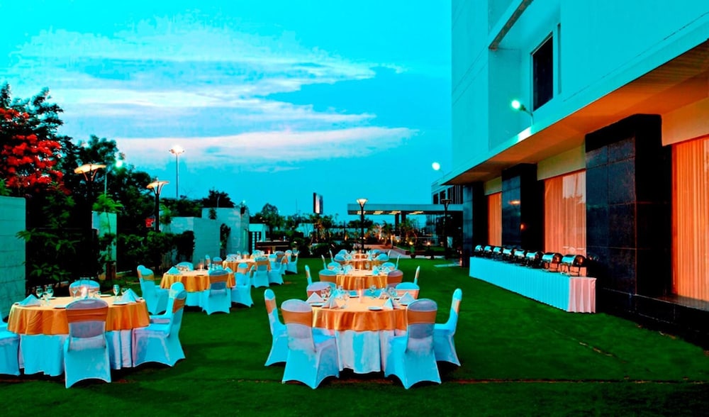 Outdoor banquet area