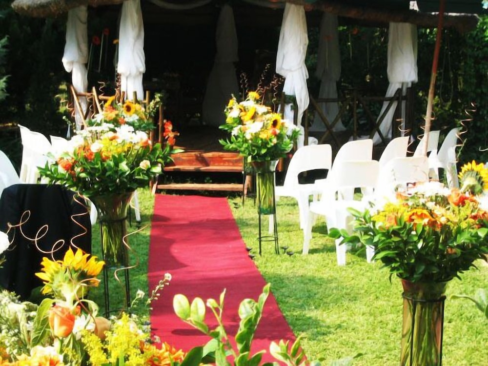 Outdoor wedding area
