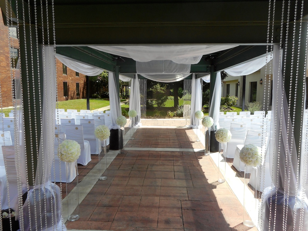 Outdoor wedding area
