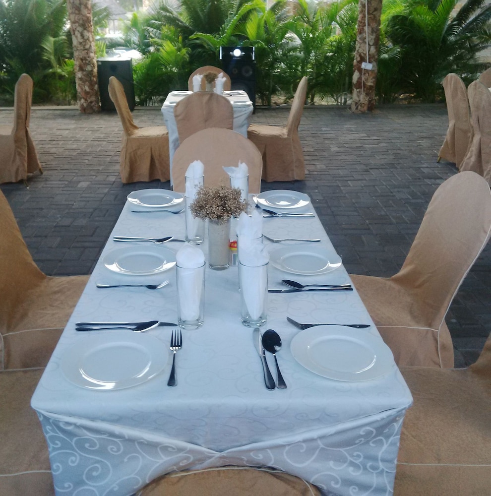 Outdoor banquet area