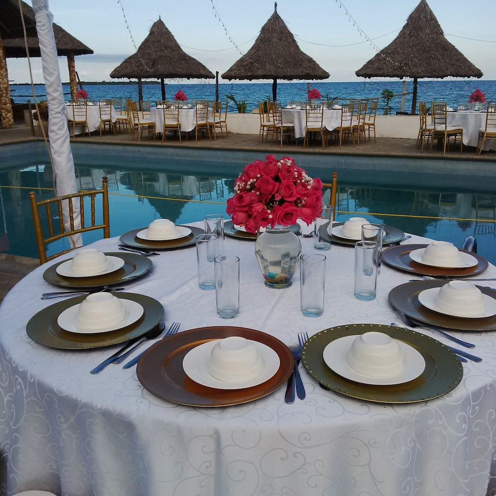 Outdoor banquet area