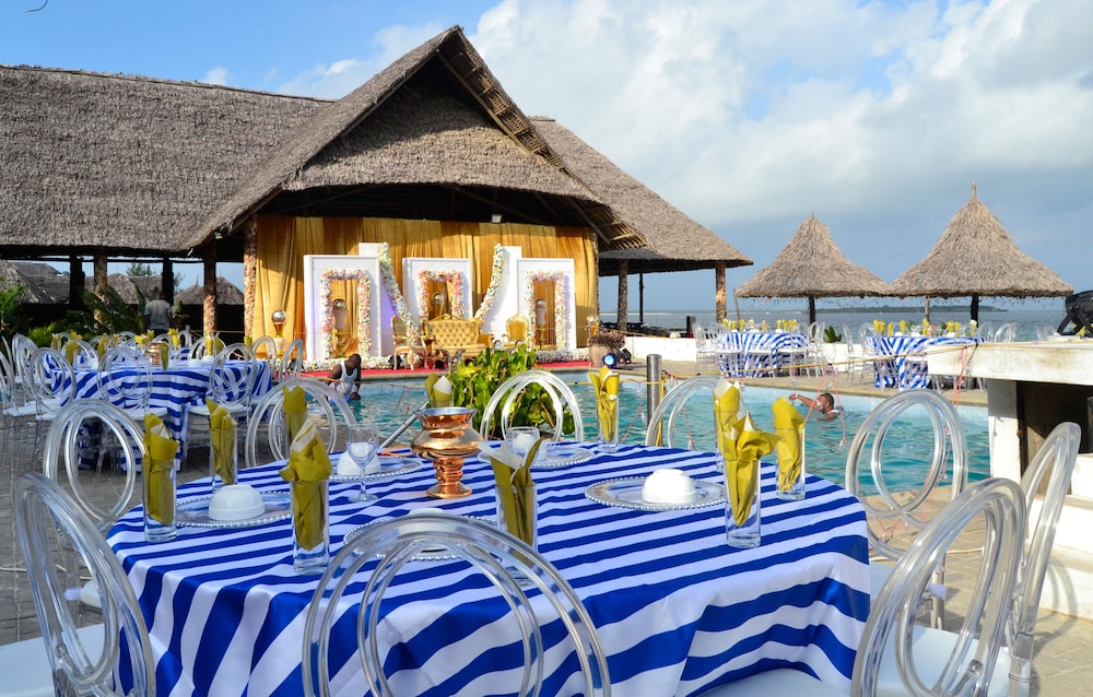 Outdoor banquet area
