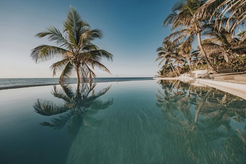 Cabanas Beach club and pool
