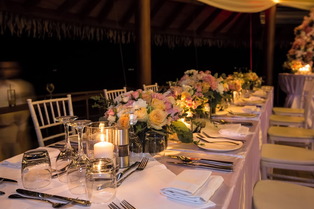 Outdoor wedding area