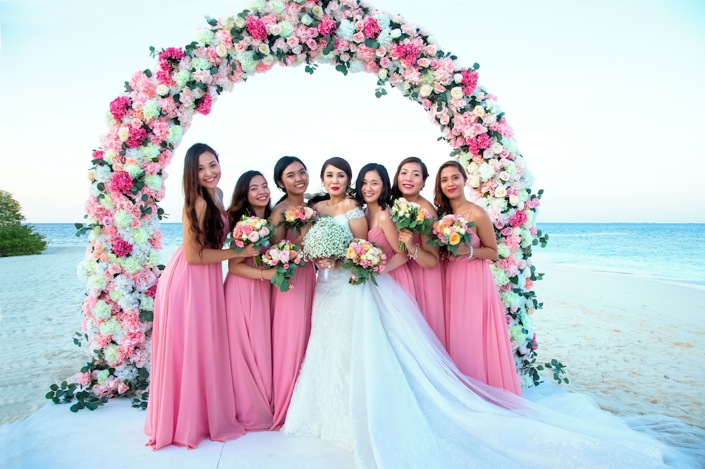 Outdoor wedding area