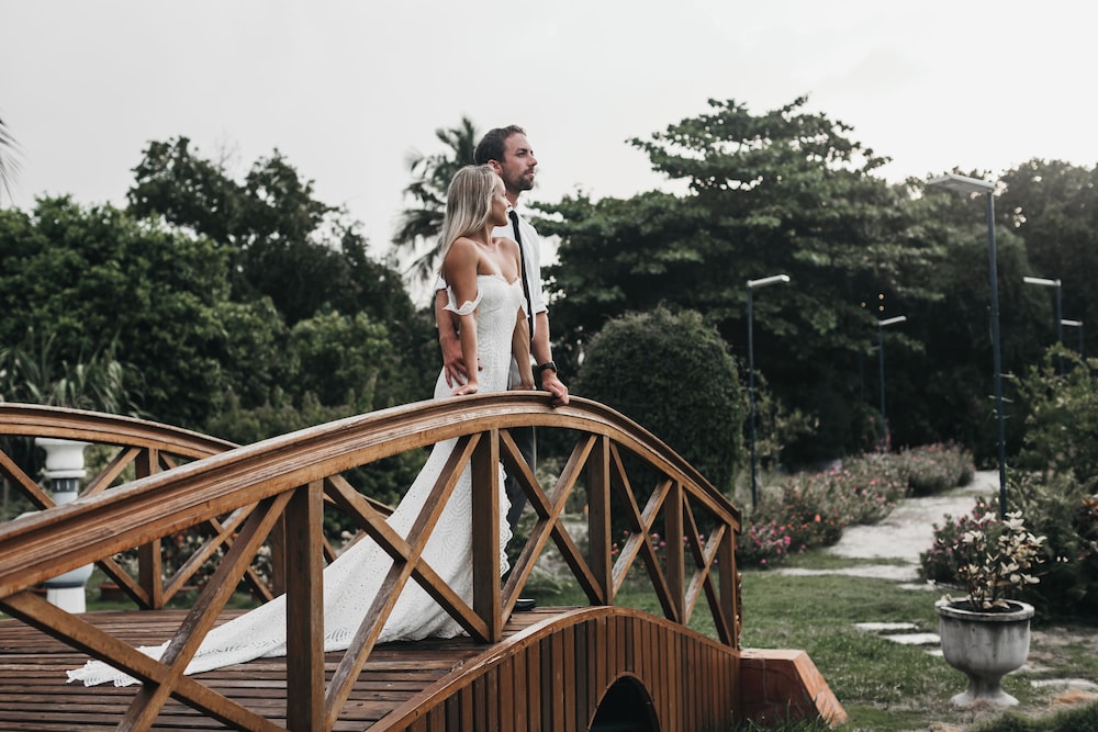 Outdoor wedding area