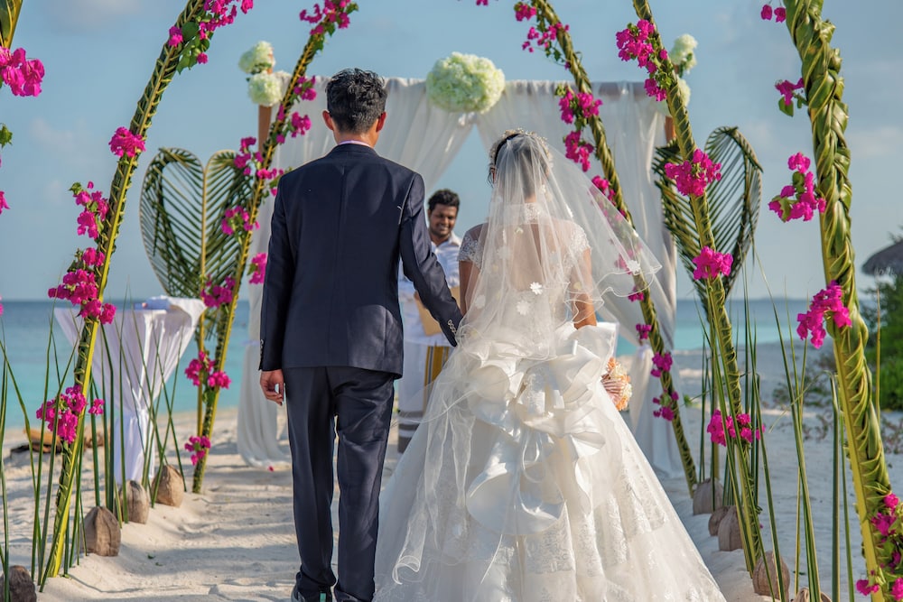 Outdoor wedding area