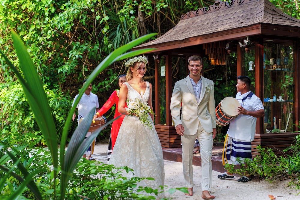 Outdoor wedding area