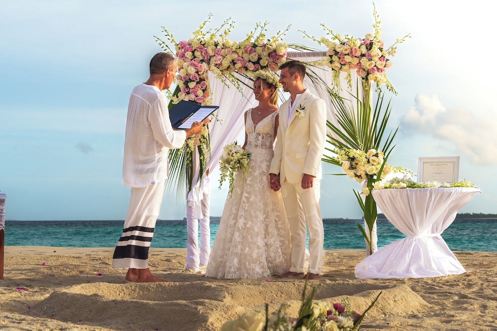 Outdoor wedding area