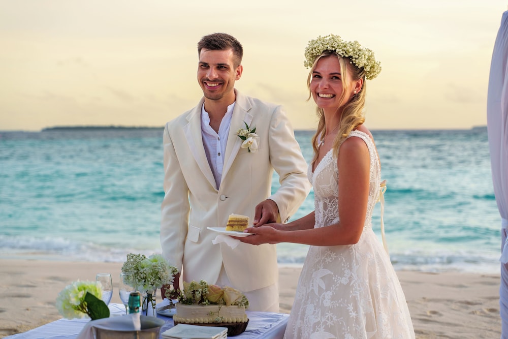 Outdoor wedding area