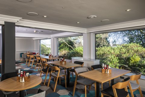 Grab a bite to eat in the comfortable lounge