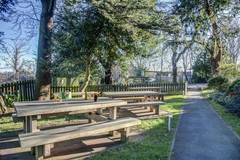 Sip on a drink in the Scottish sun in the hotel's garden